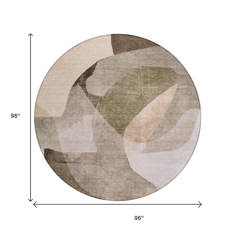 HomeRoots Abstract Transitional Rectangle Outdoor Rug