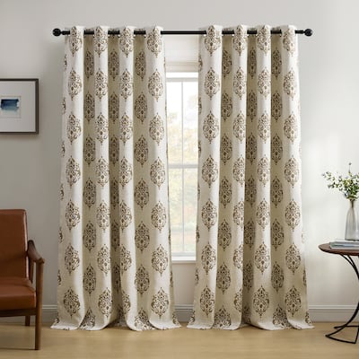 Navara Medallion Room Darkening Window Curtain