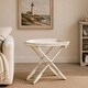preview thumbnail 1 of 32, Arcilla Elemental - White Wood Tray Top Boat Accent Table White - 28"W, 25"H