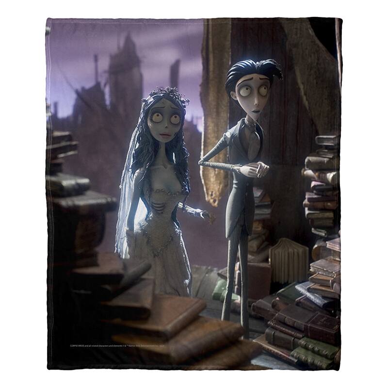 Warner Brothers Corpse Bride Peculiar Place Silk Touch Throw Blanket