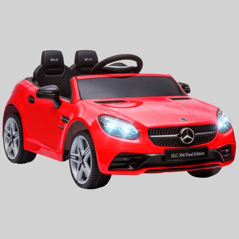12V Mercedes SLC 300 Kids Electric Car with Remote Control, Suspension, Music & Headlights for 3-6 Years Old - Red