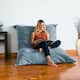 Jaxx Floor Chenille Pillow Bean Bag Lounger - Teal