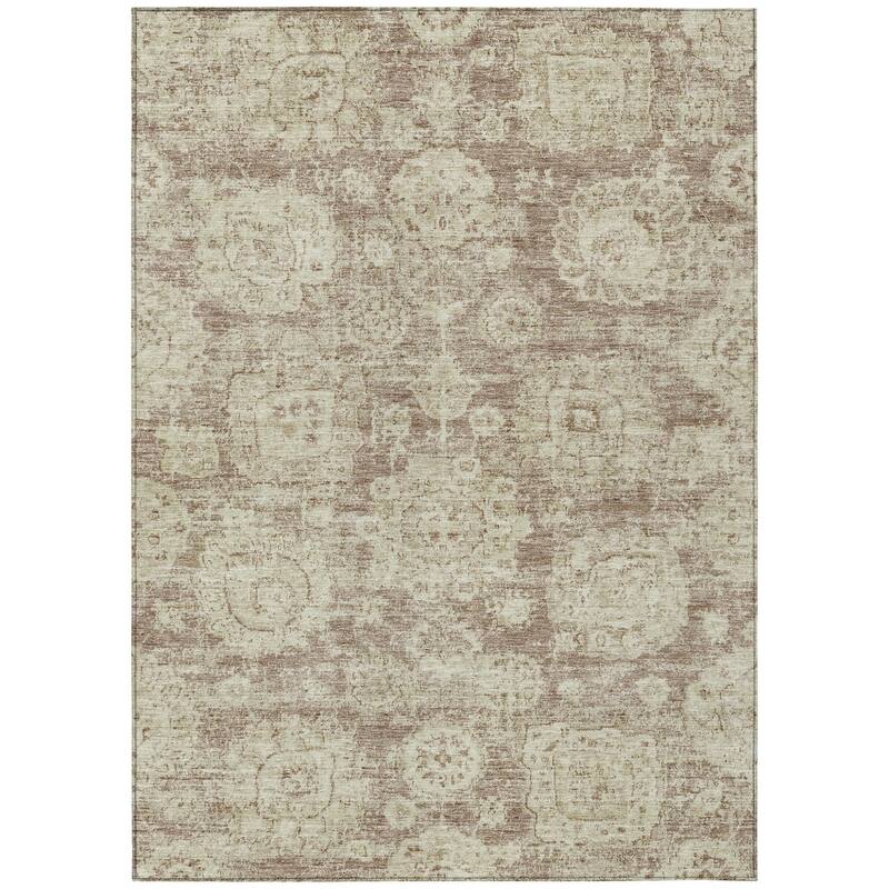 HomeRoots Floral Transitional Rectangle Outdoor Rug