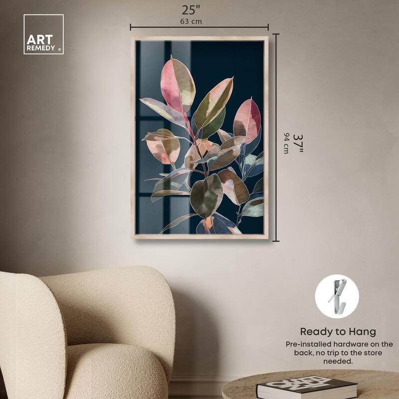 Fuchsia Frond I Shadowbox by Art Remedy