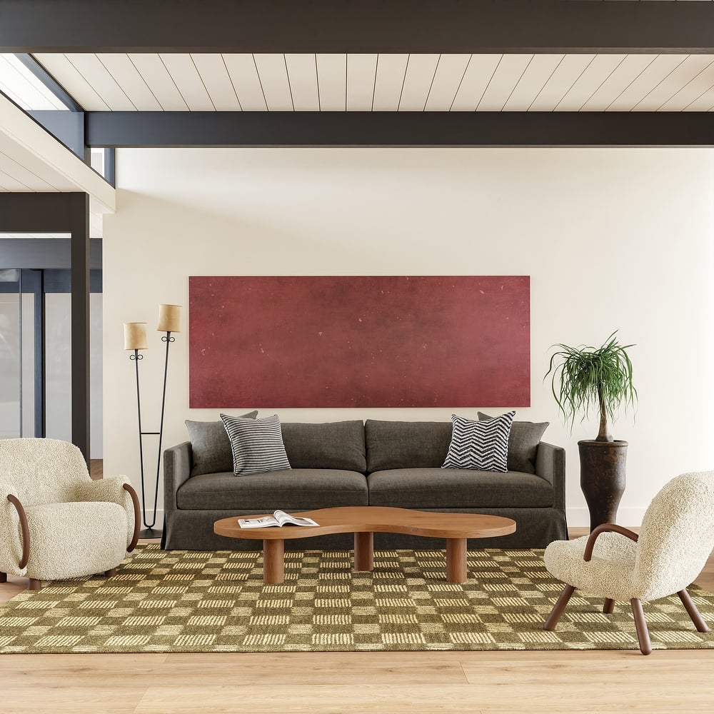 Quince Checkered Wool Area Rug