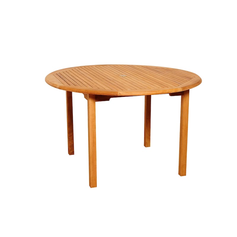 Amazonia Panthrep Round Outdoor Patio Solid Teak Dining Table