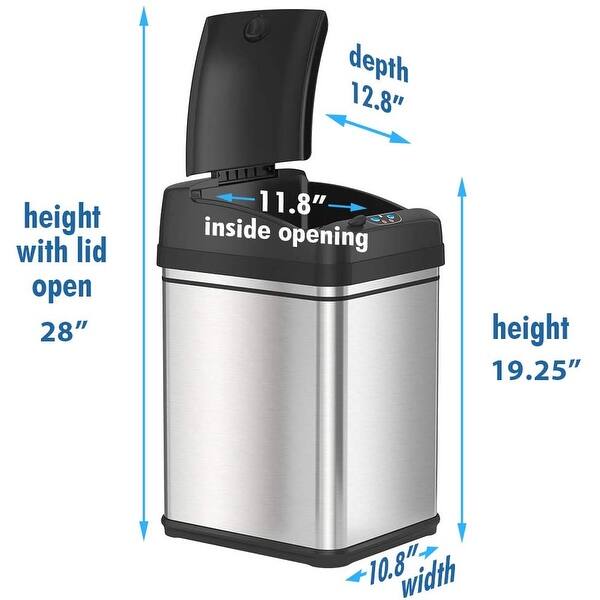 iTouchless 8 Gallon Stainless Steel PetProof Sensor Trash Can Bed Bath & Beyond 34576559
