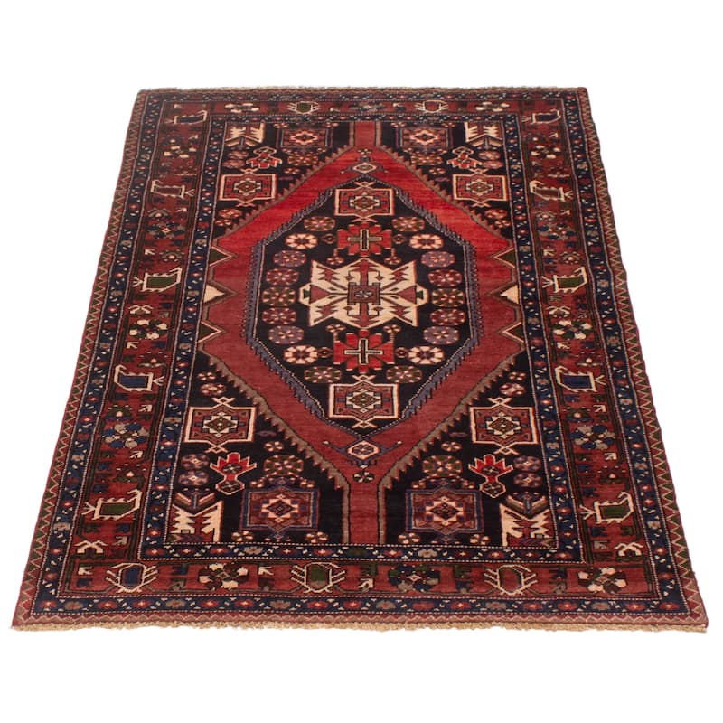ECARPETGALLERY Hand-knotted Konya Anatolian Red Wool Rug - 4'5 x 6'10