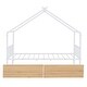 preview thumbnail 6 of 17, Twin Size Metal House Bed with Two Drawers