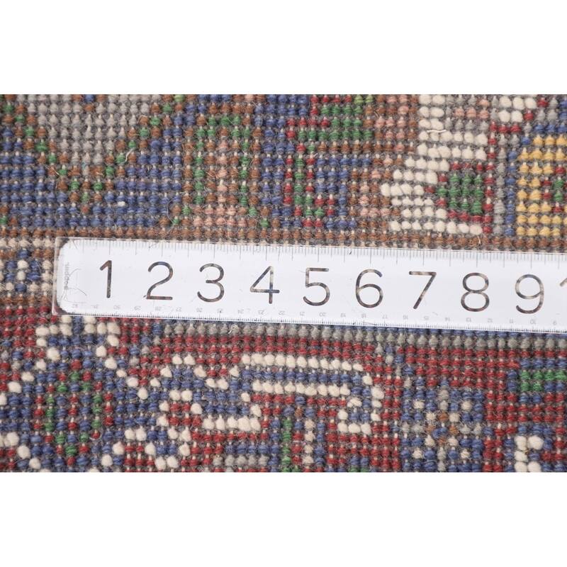 Geometric Heriz Serapi Foyer Rug Hand-Knotted Oriental Wool Carpet - 2'11"x 5'0"