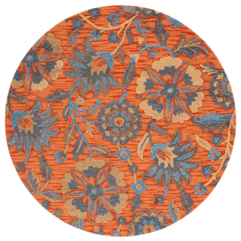 SAFAVIEH Handmade Blossom Agripina Floral Wool Rug