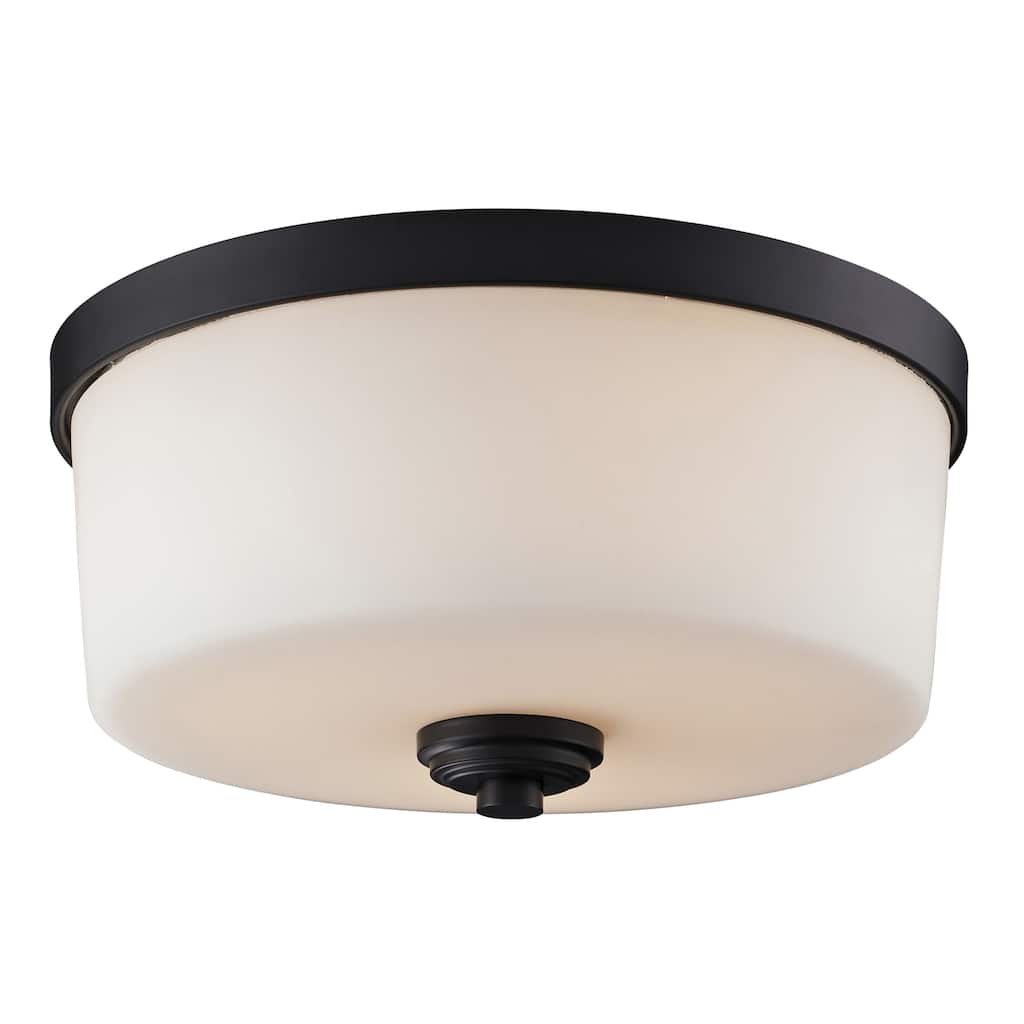 Bellevue Paula 3 Light 14" Wide Flush Mount Drum Ceiling Fixture