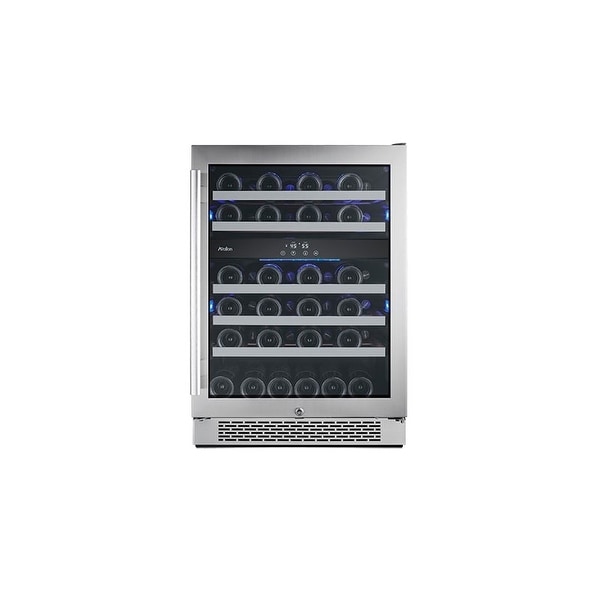 Avallon AWC241DZRH 24 Inch Wide 46 Bottle Capacity Dual Zone Wine Cooler with Right Swing Door