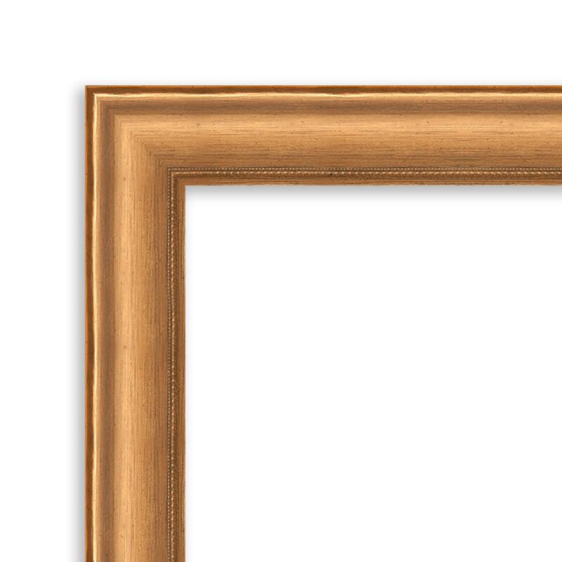 Salon Scoop Copper Wood Framed White Corkboard Bulletin Board