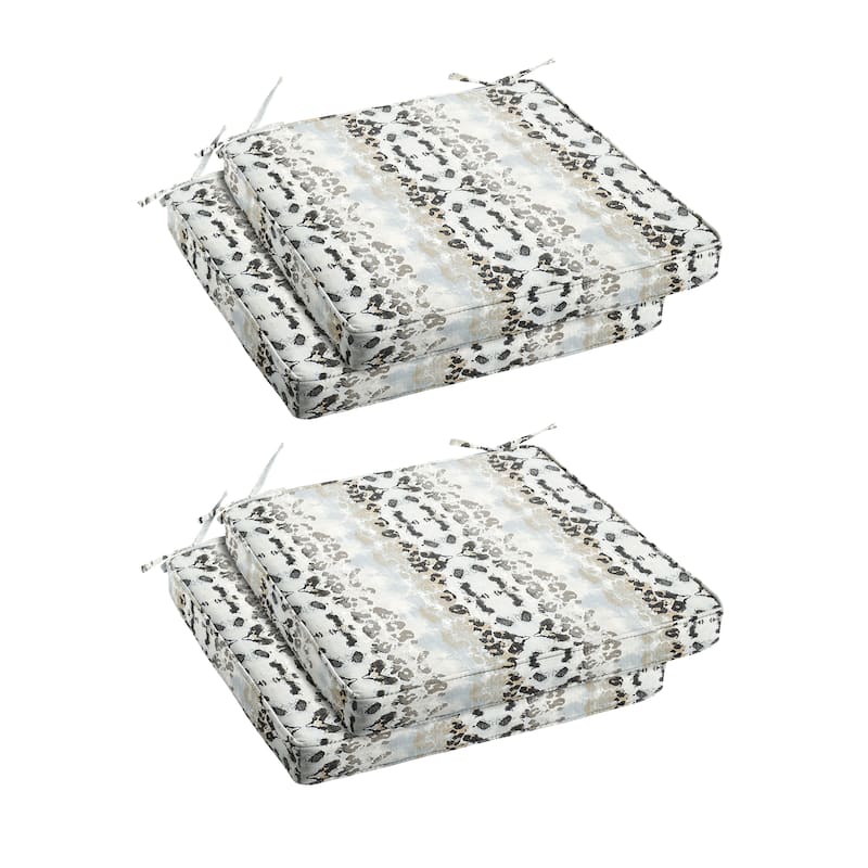 Sorra Home Ombre Animal Indoor/Outdoor Corded Chair Cushions (Set of 4) - 19 in x 16 in x 2 in