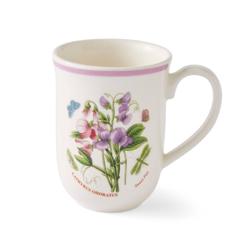 Portmeirion Botanic Garden Set of 6 Meadow Tulip Beaker Mugs - 10.5 oz