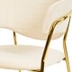 preview thumbnail 37 of 61, Set of 2 Bella Modern Leather or Velvet Upholstered Dining Chair with Gold Stainless Steel Legs for Home Office Kitchen