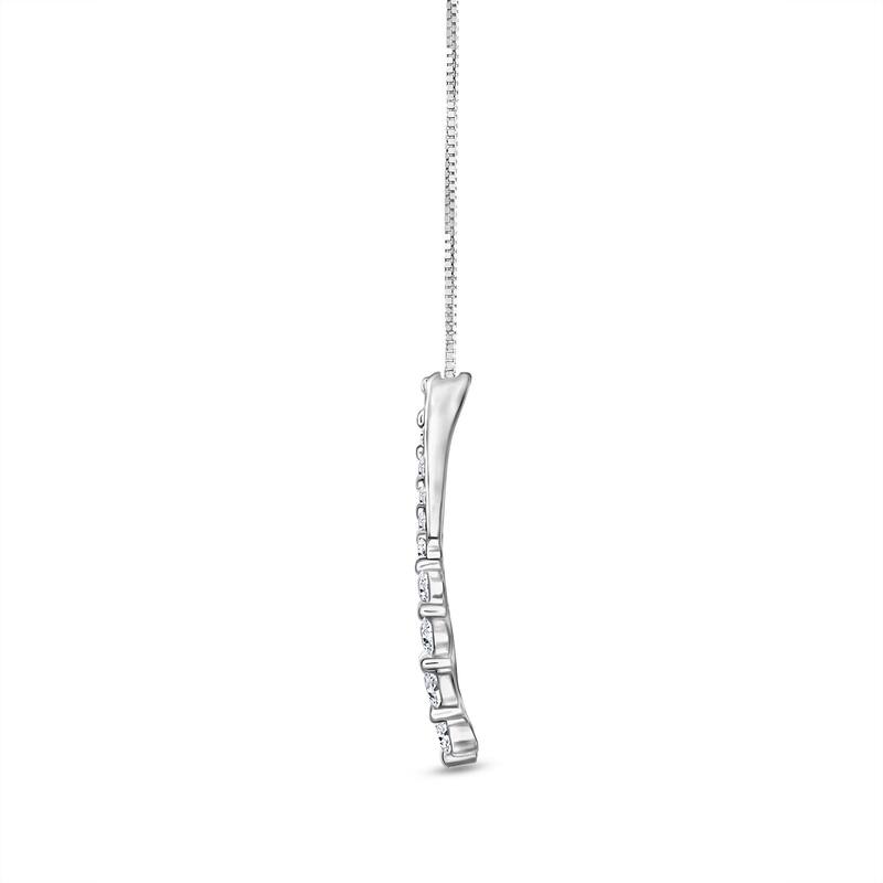 1/4 Cttw Natural Diamond 10KT White Gold Pendant