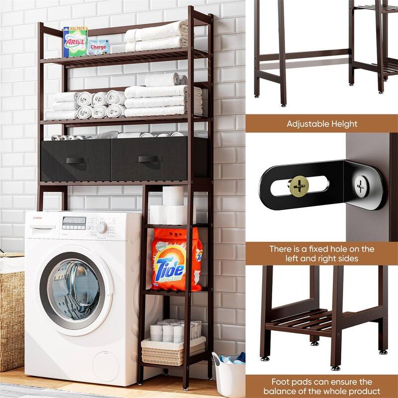 Over the Toilet Storage Cabinet - 11.81"D x 32.68"W x 67.72"H