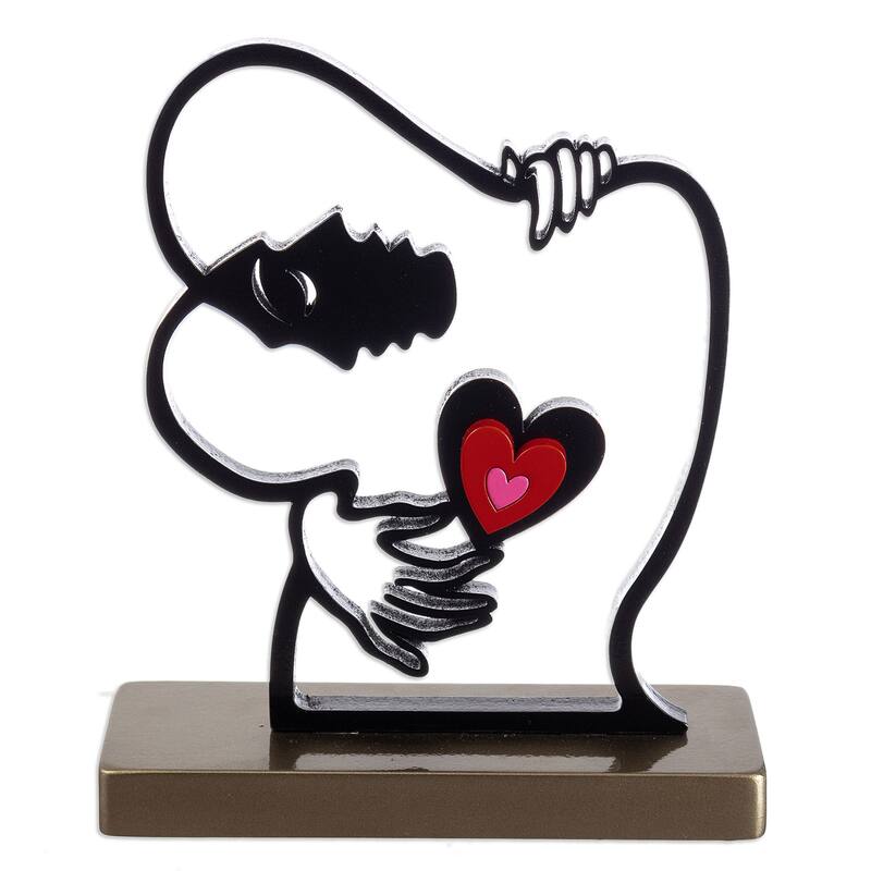Novica Handmade Eternal Hug Wood Sculpture