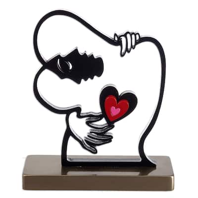 Novica Handmade Eternal Hug Wood Sculpture