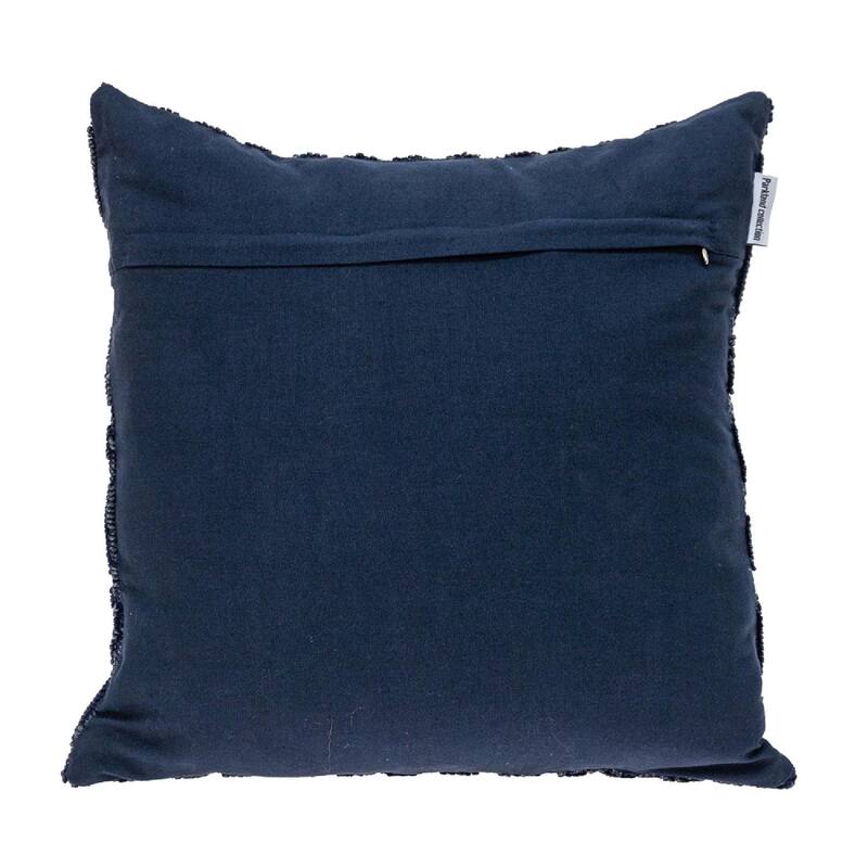 18" Blue Transitional Diamond Patterned Throw Pillow