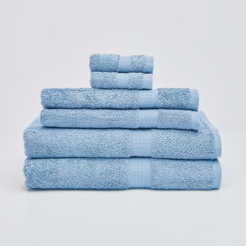 Classic Touch 6-Piece 100 Cotton Towel Set