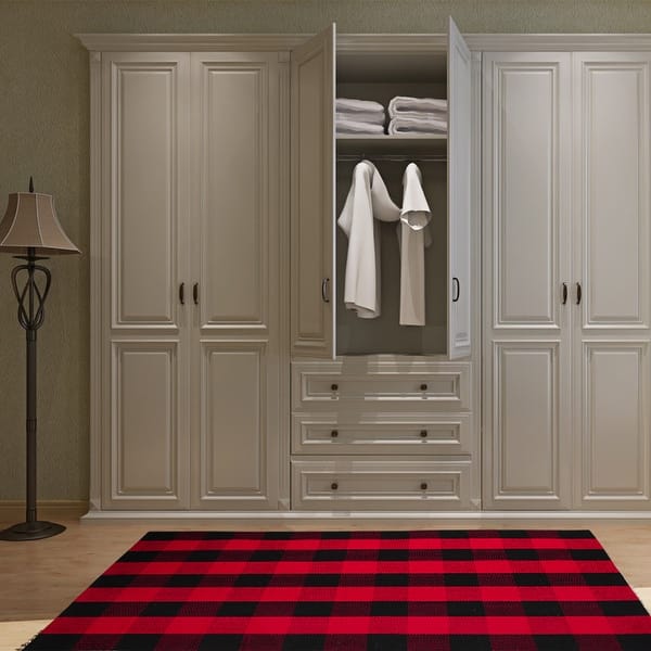 Shop Cotton Checkered Plaid Floor Area Rug Runner Carpet Mat Indoor Outdoor On Sale Overstock 28717881