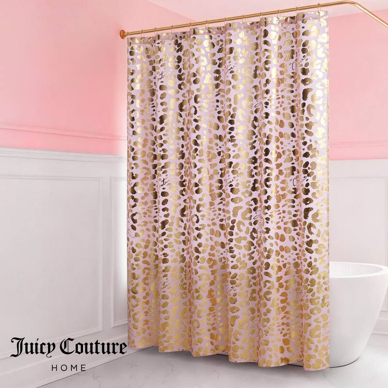 Juicy Couture 13-Piece Shower Curtain and Hooks Set