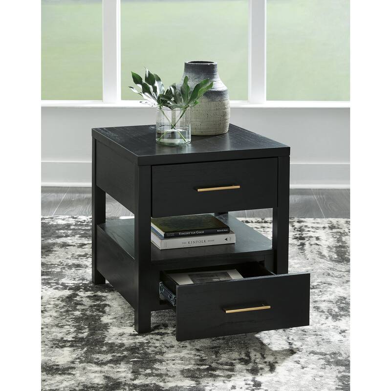Signature Design by Ashley Winbardi Black End Table - 22"W x 24"D x 24"H