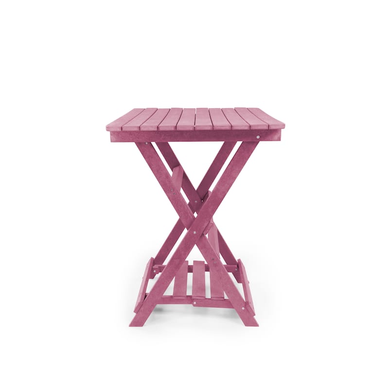 Patagonia Fully Assembled All-Weather Recycled HDPE Outdoor Folding Bar table