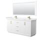 Option White, Bronze Trim, Carrara Cultured Marble Top