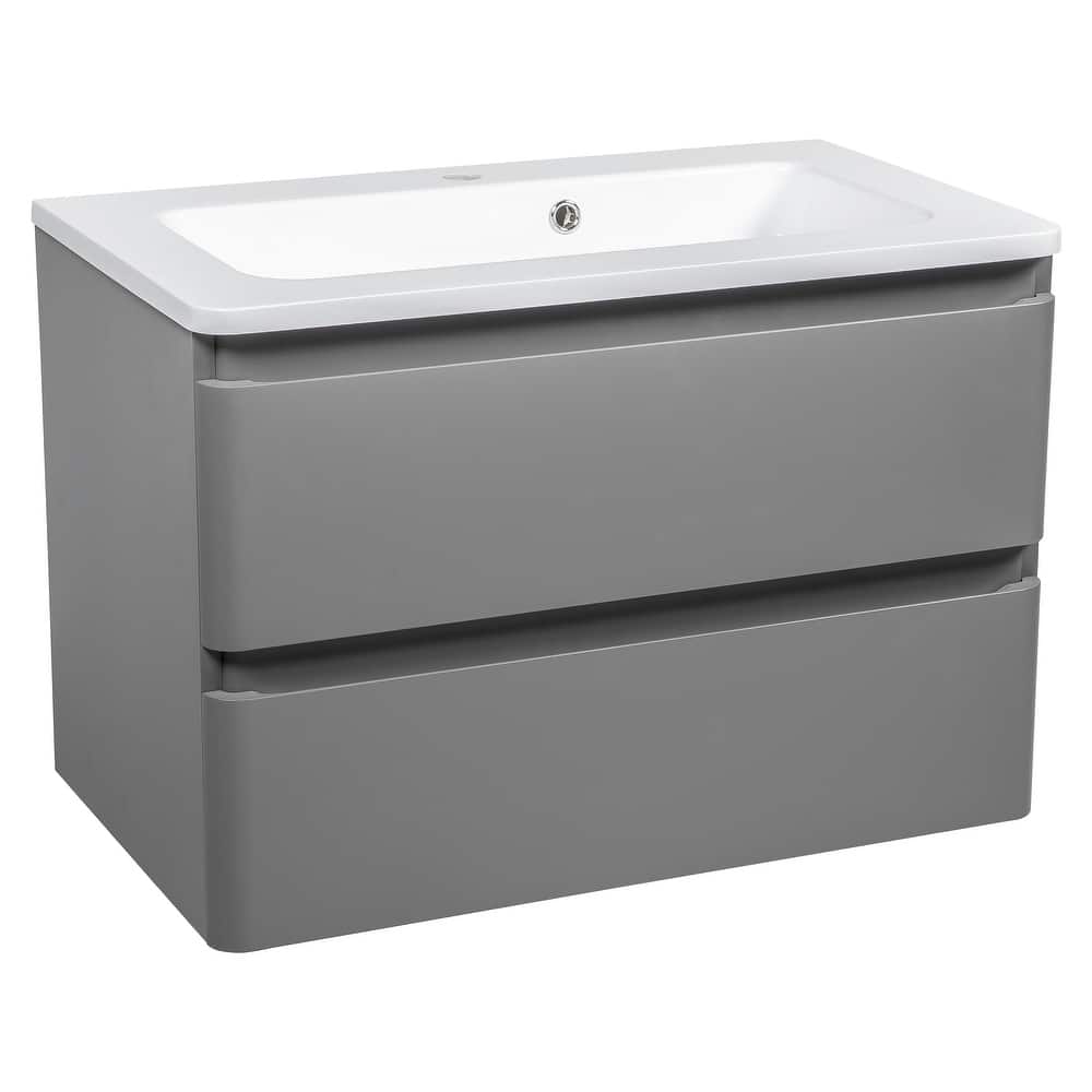 Wall-Mounted Bathroom Vanity with Washbasin Comfort Collection No Mirror