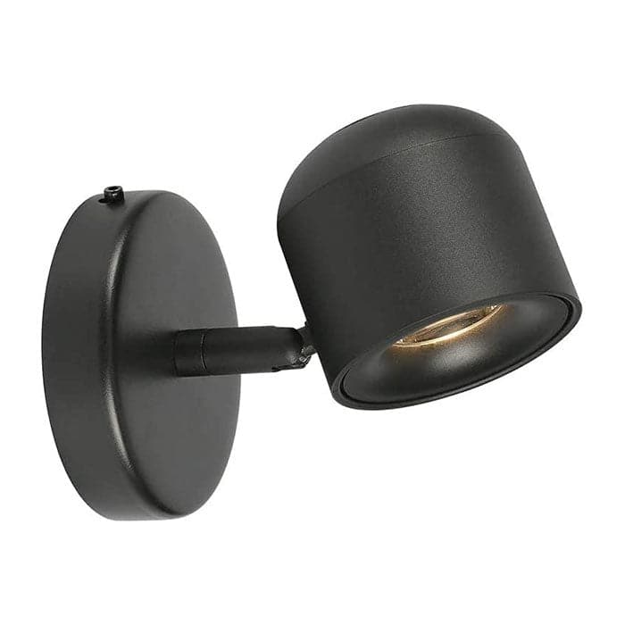 Modern Adjustable Wall Sconce Black Led Aluminum Bedside Reading Lighting