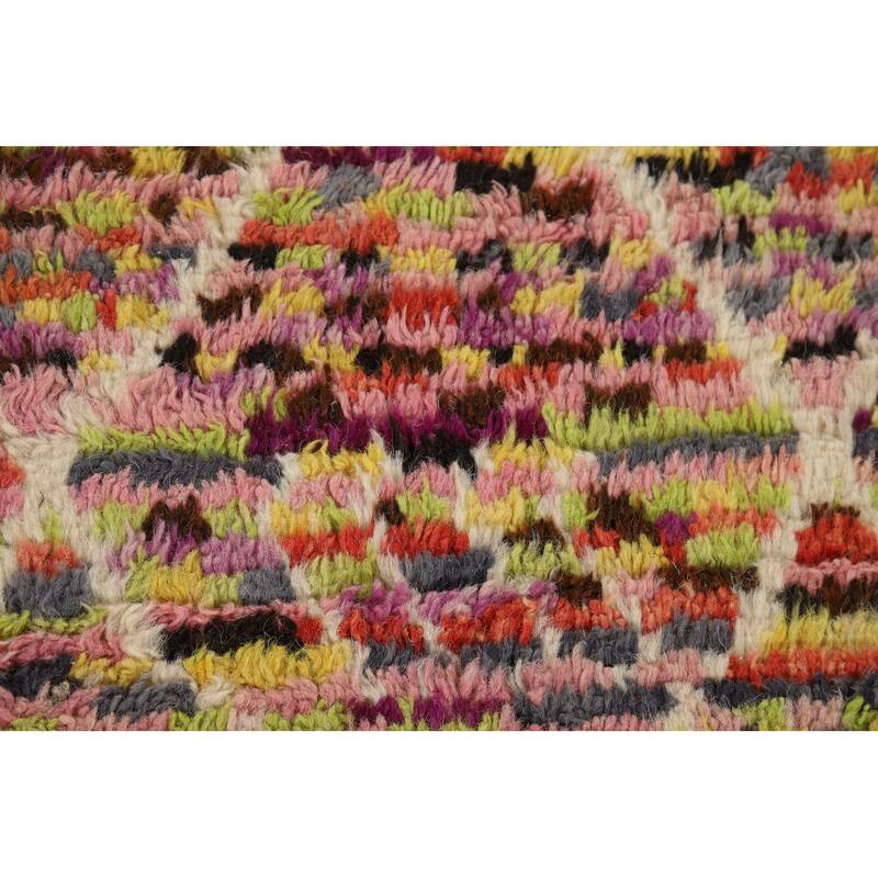 Trellis Plush Moroccan Oriental Area Rug Hand-Knotted Wool Carpet - 6'0" x 9'7"