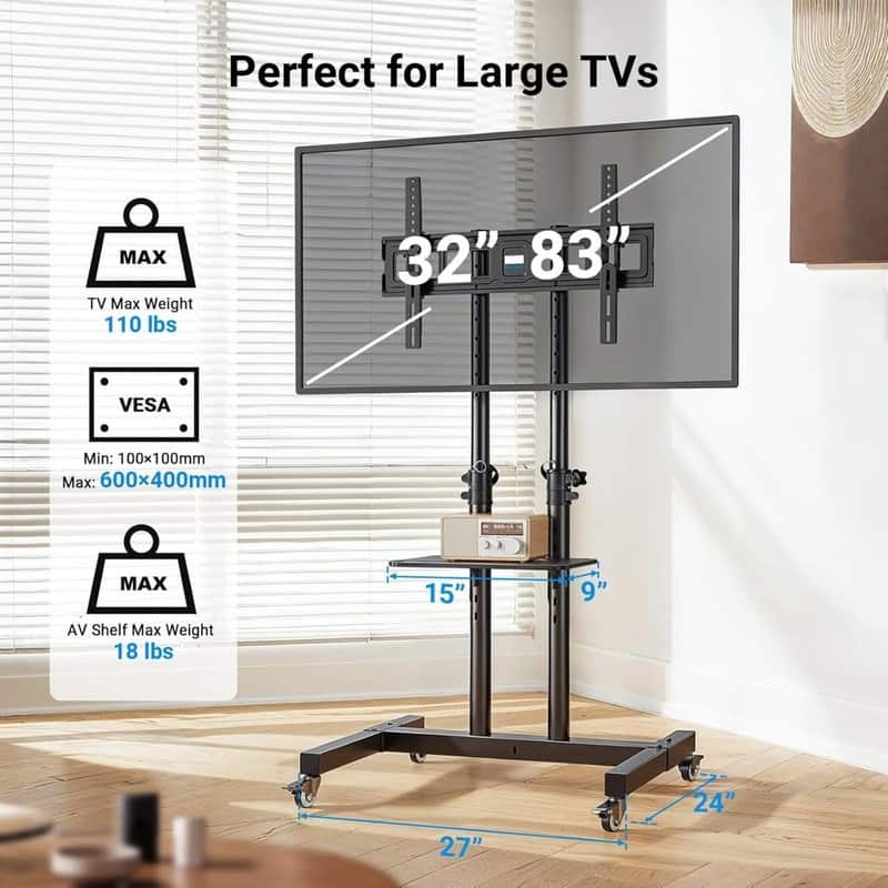 Rolling TV Stand