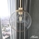 preview thumbnail 1 of 12, Hunter Xidane 1 Light Clear Glass Pendant or Semi-Flush Light - Kitchen Island, Dining Room, Entry - Glam, Contemporary 14" - Alturas Gold