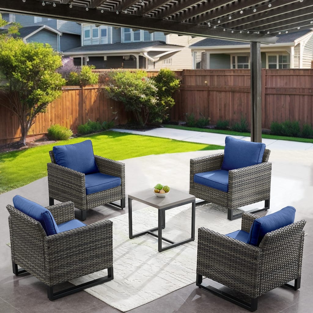 Gymojoy Outdoor Garden Patio Chairs with Side Table