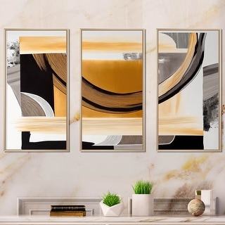 Designart "Glam Art Deco Abstract III" Modern Transitional Framed ...