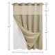 preview thumbnail 51 of 111, No Hook Waffle Weave Shower Curtain with Snap-in Liner