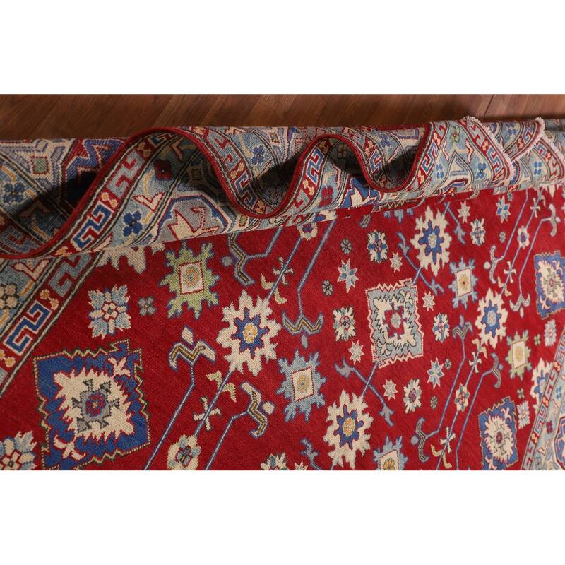 Red Kazak Oriental Area Rug Handmade Wool Carpet - 8'5"x 11'5"