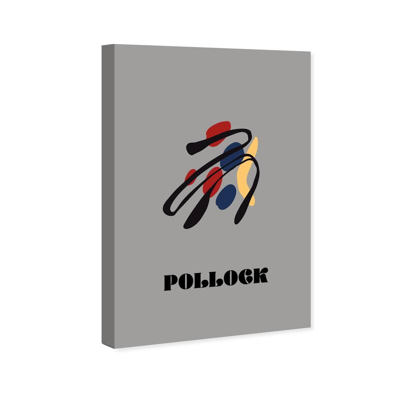 Wynwood Studio Canvas Typography and Quotes The Jackson Pollock Summary Gray and Modern & Contemporary Wall Art Canvas Print