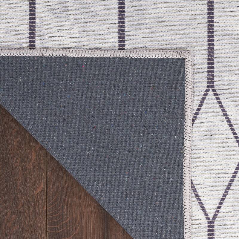 New Concept Washables Indoor only Geometric Machine Washable Area Rug