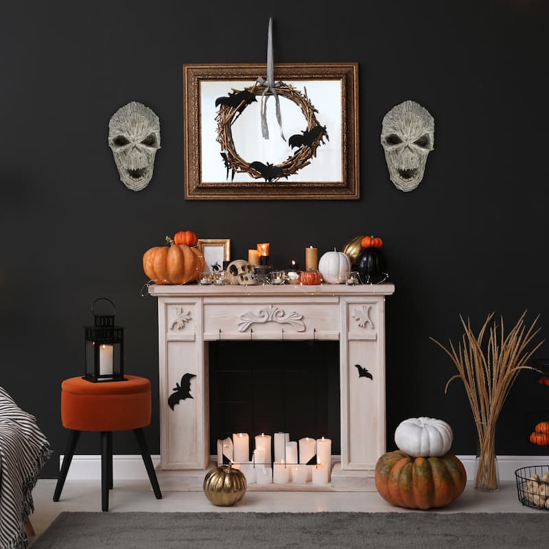 15" Halloween Driftwood Ghost Face by National Tree Company - 15 in