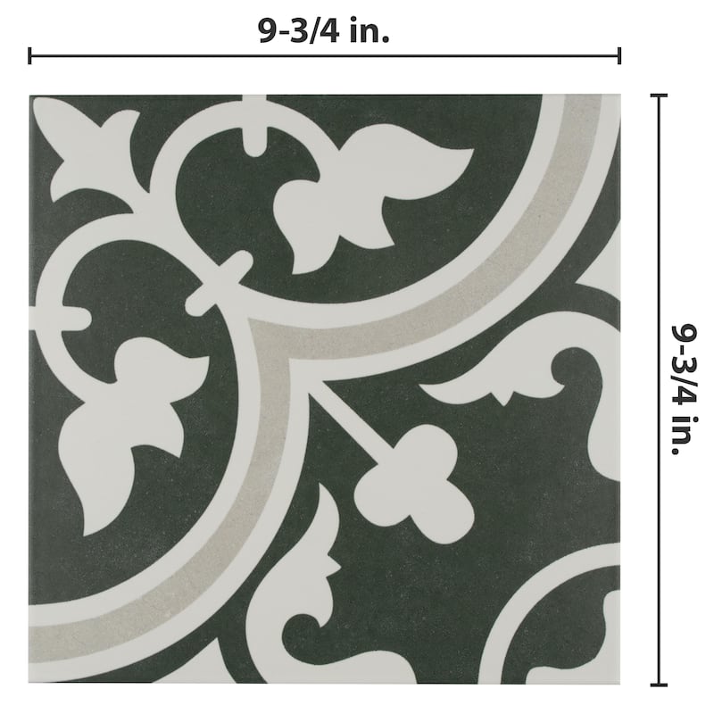 Merola Tile Arte Due 9-3/4" x 9-3/4" Porcelain Floor and Wall Tile
