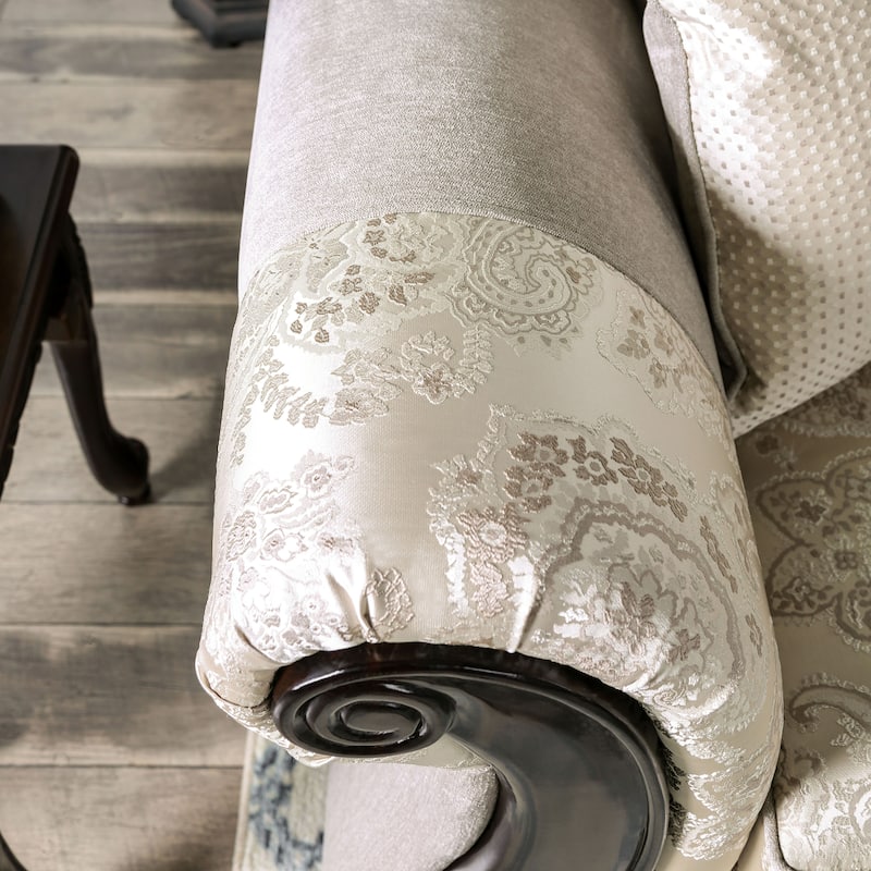 Dikic Traditional Chenille Upholstered Sofa by Furniture of America