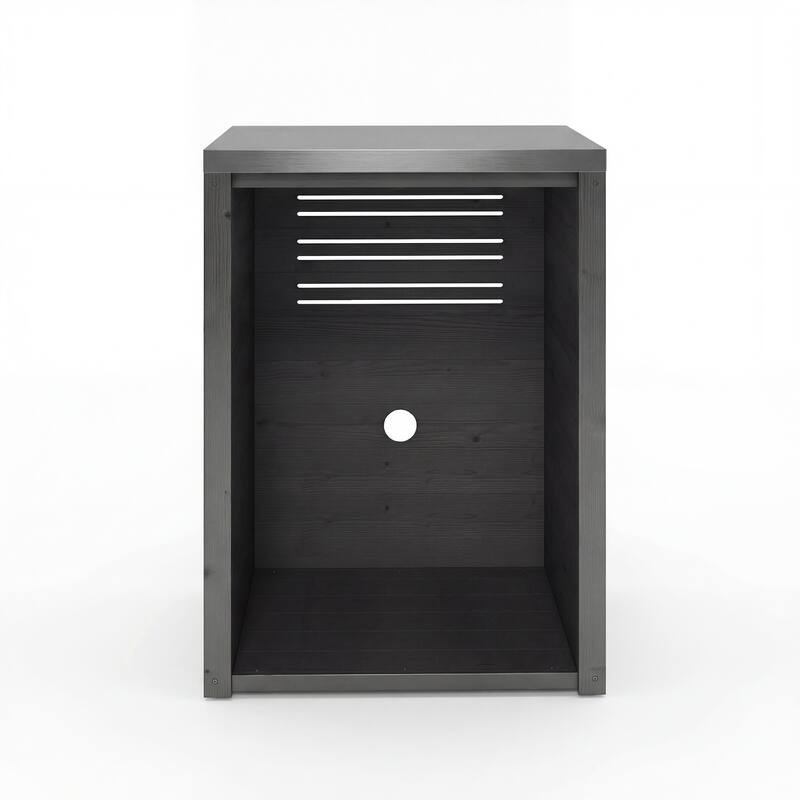 Modular Outdoor Kitchen Island Set, 100% Solid Wood BBQ Cabinet , Patio Kitchen Bar Table