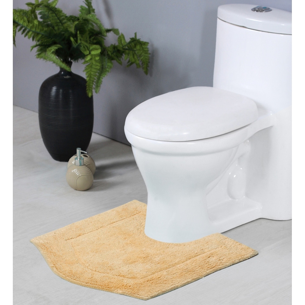 Small Bath Mat 16x24 Brown Bathroom Rugs Non-Slip Microfiber Soft Brown and  Yellow Rug Washable 