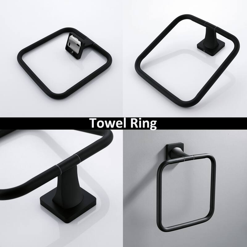 Wall-Mount 5 -Piece Bath Hardware Set Towel Bar Set Towel Holder Set