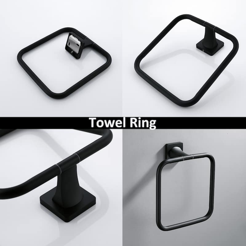 Wall Mounted 7in Towel Ring Rustproof Hand Towel Holder